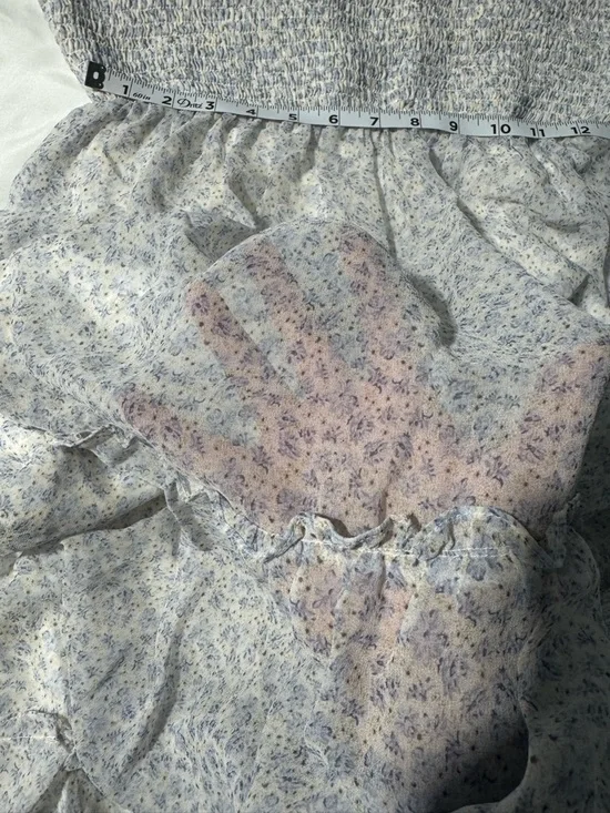 In Loom Smocked Tiered Maxi Dress – Size Large Boho Cottagecore Prairie Flowy - Picture 8 of 13